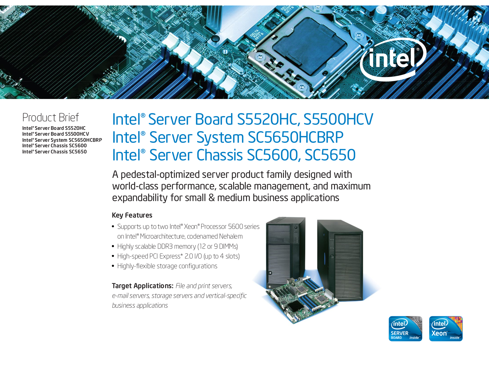 Intel SC5650HCBRPRNA User Manual