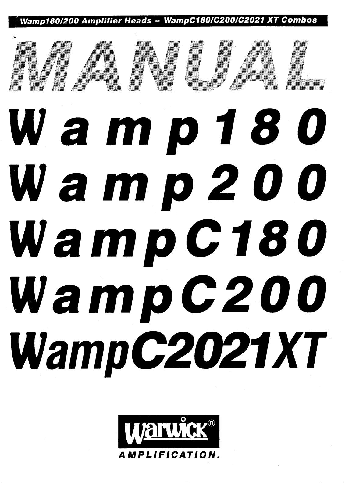 Warwick C2021, C200, C180 User Manual