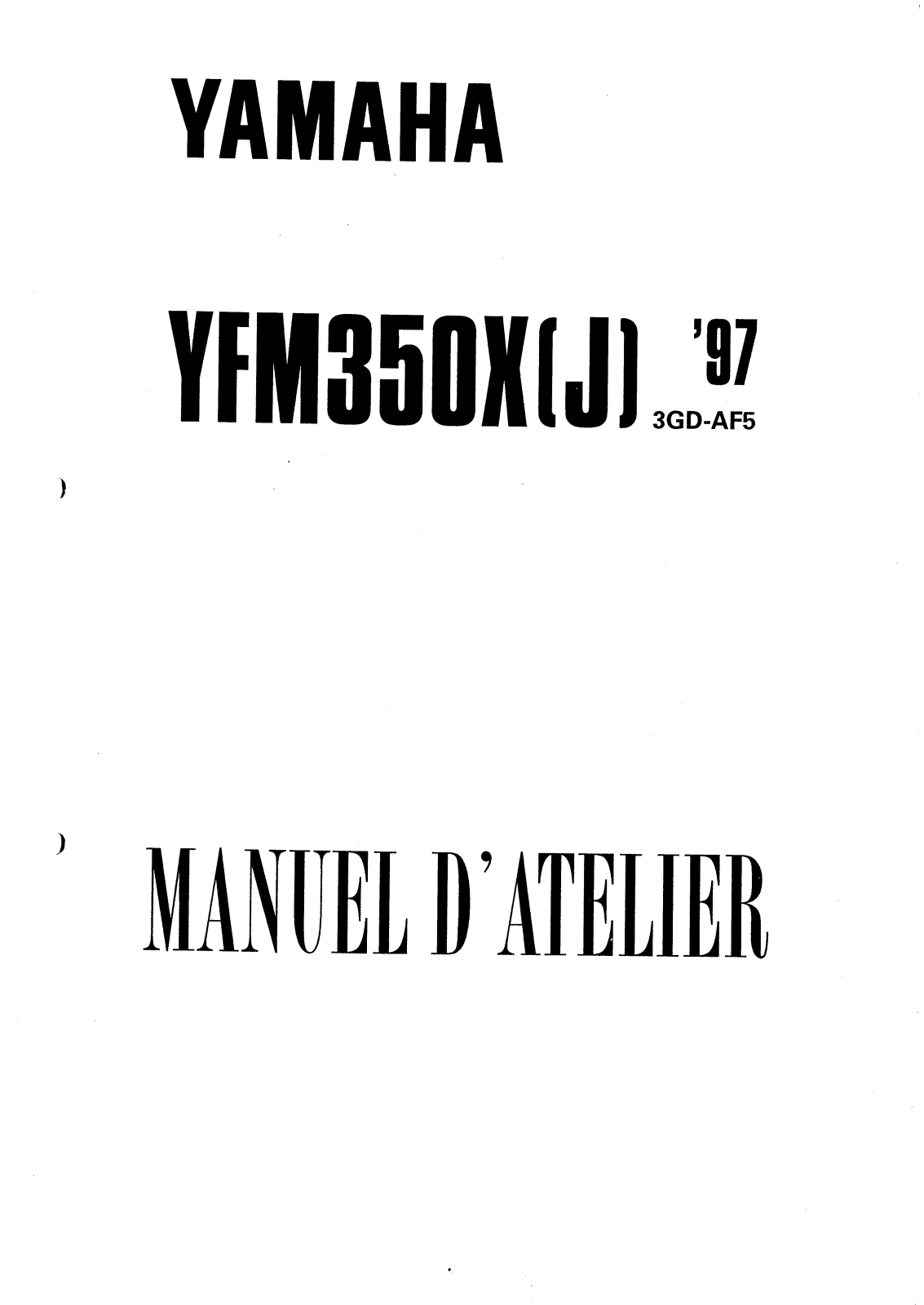 YAMAHA YFM350J User Manual