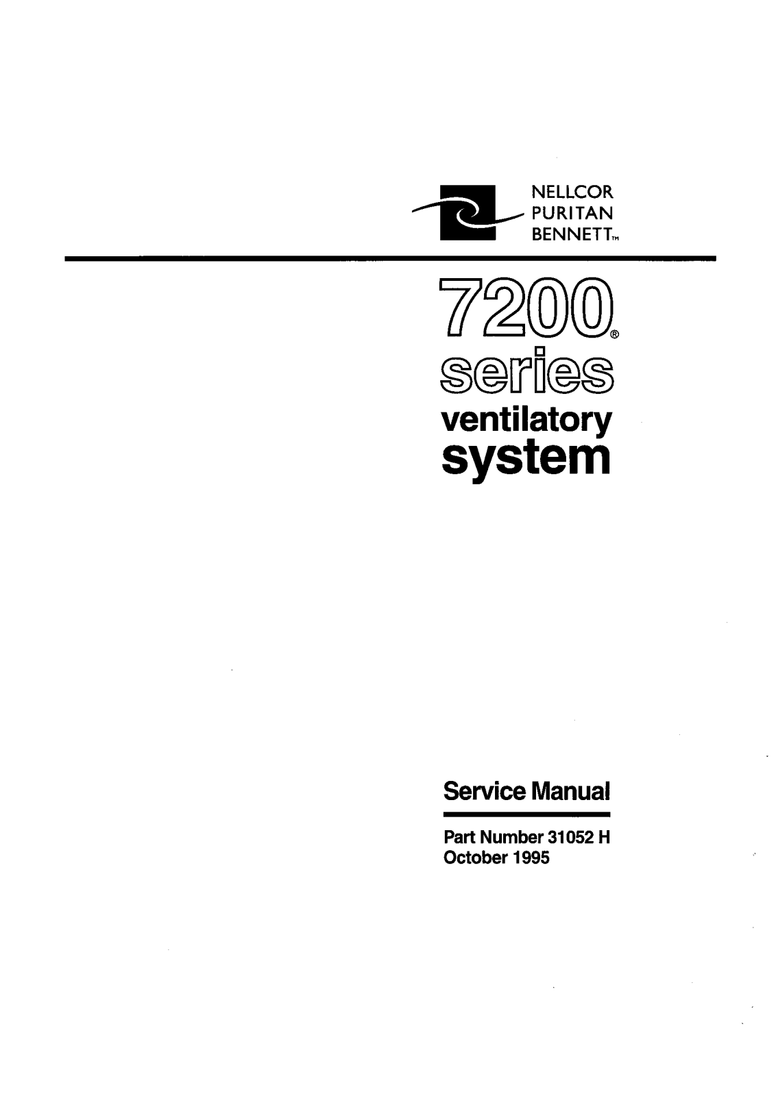 Nellcor Puritan Bennet 7200 User manual