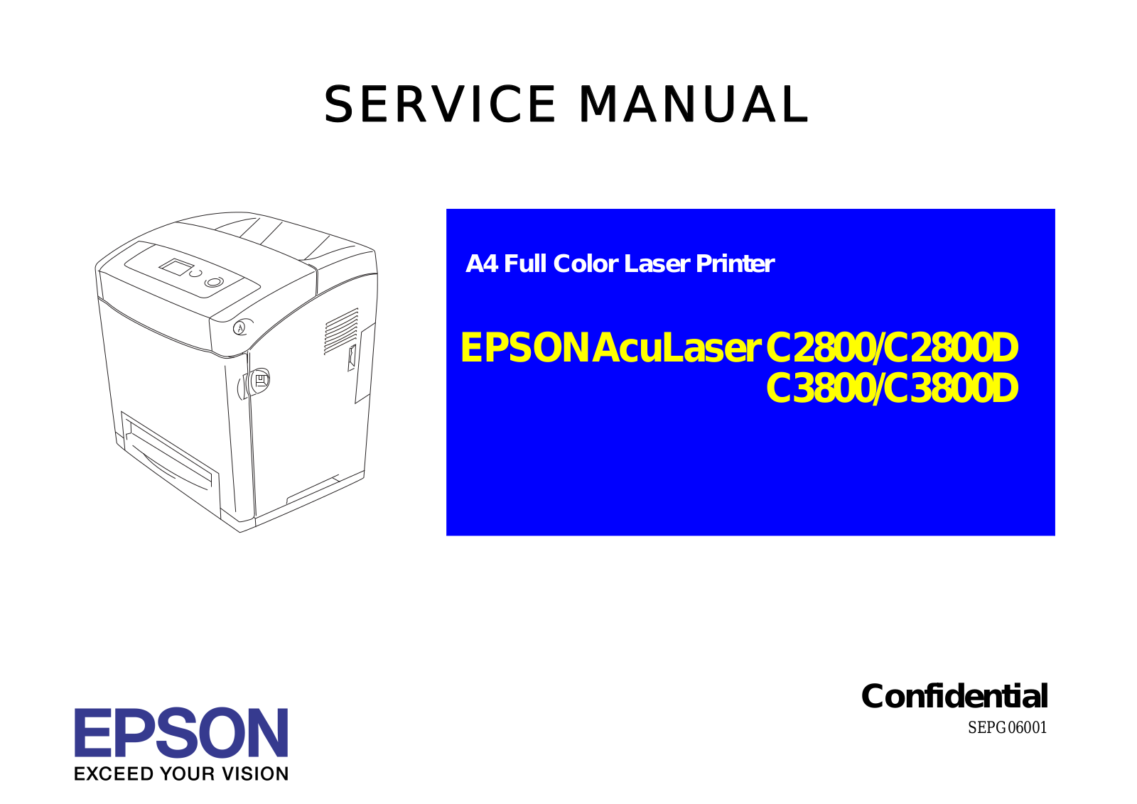 Epson AcuLaser C2800D, AcuLaser C3800, AcuLaser C3800D Service Manual