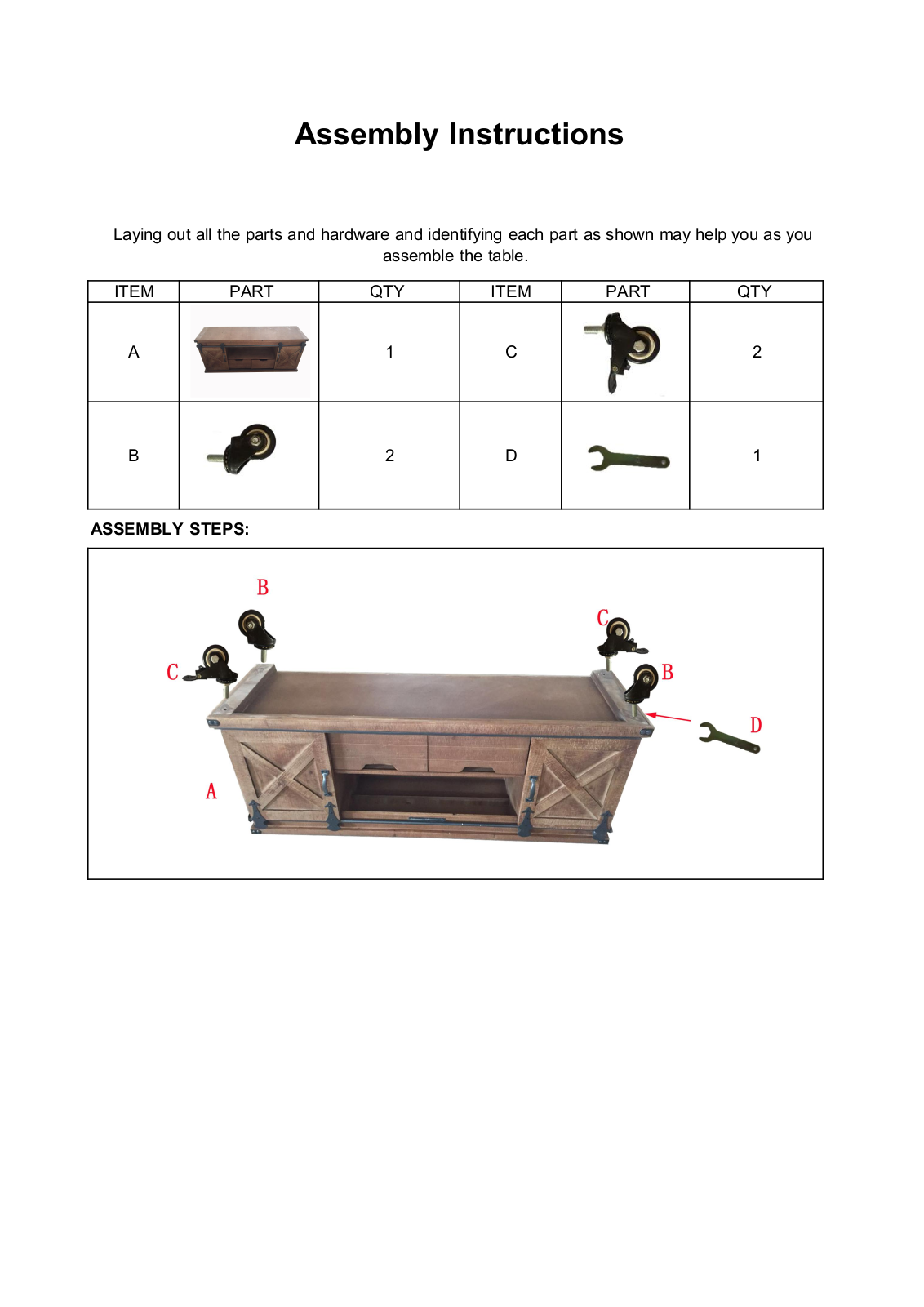 Sand & Stable W004833214 Assembly Instructions - ManualMachine.com