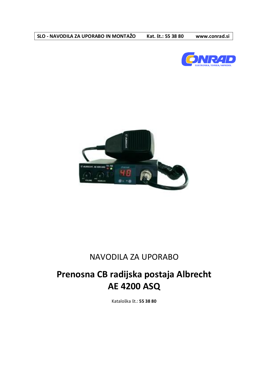 Albrecht AE 4200 ASQ Operating Manual