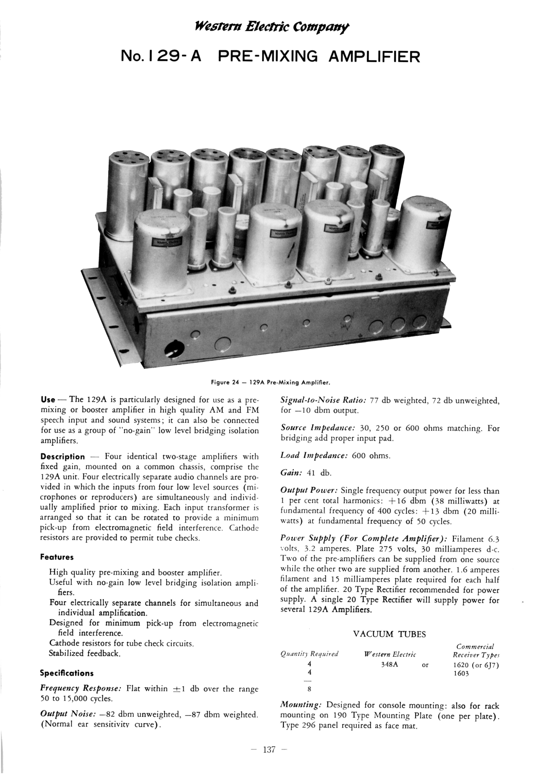 Western Electric 129-A Schematic