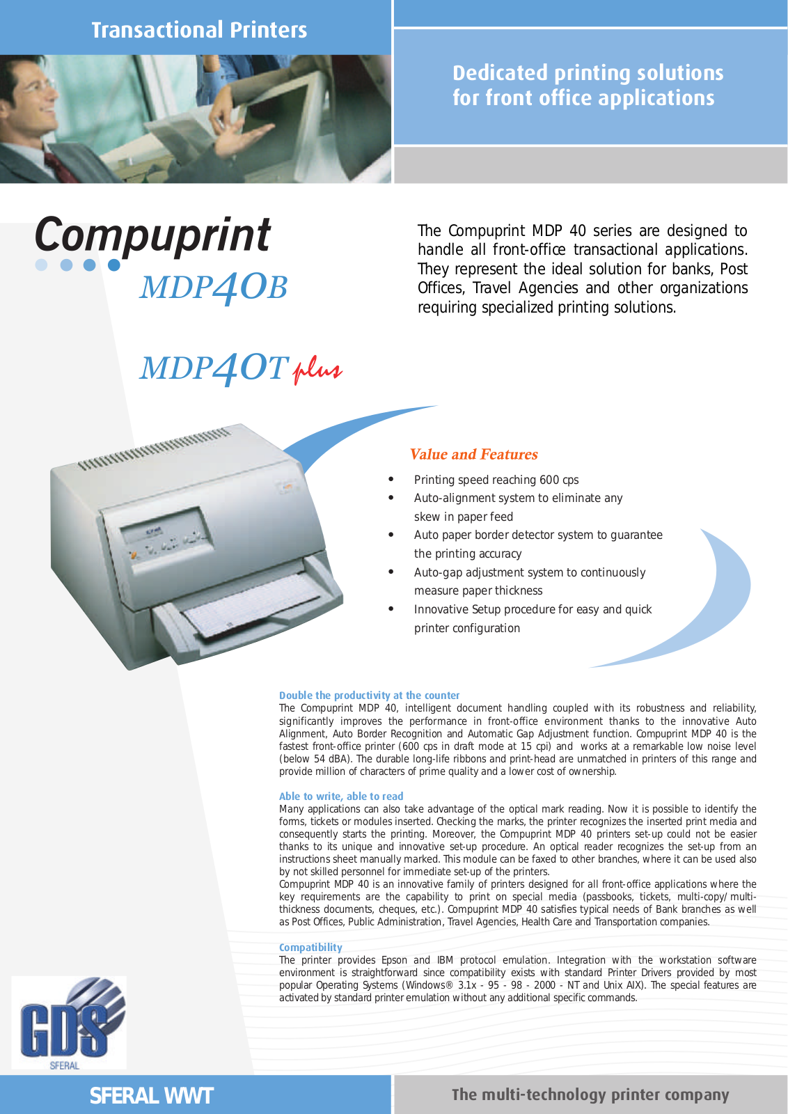 Epson MDP40B, MDP40T User Manual