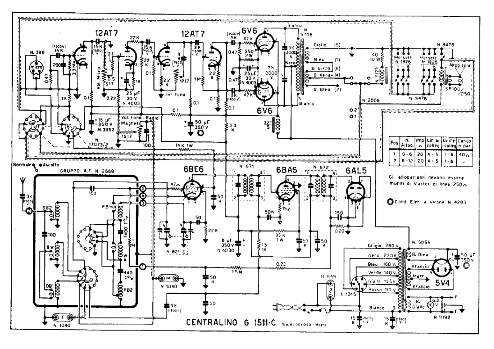 Geloso g1511c schematic