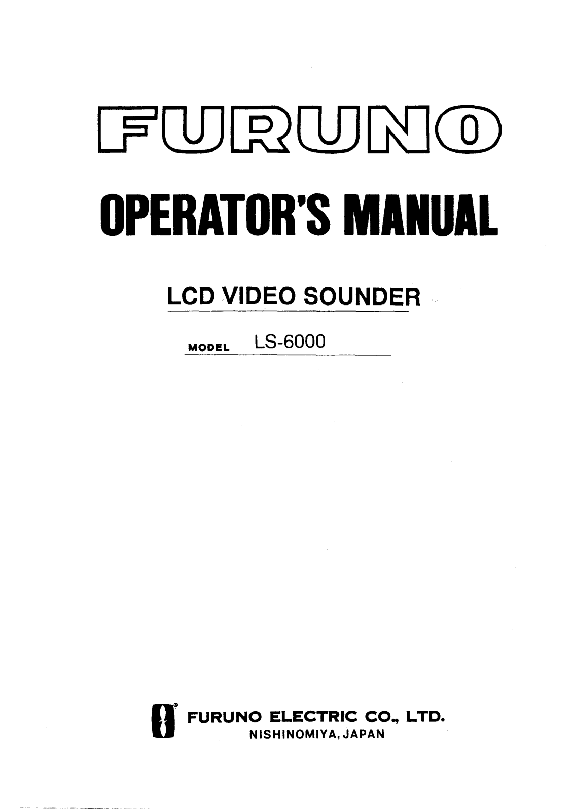 Furuno LS-6000 User Manual