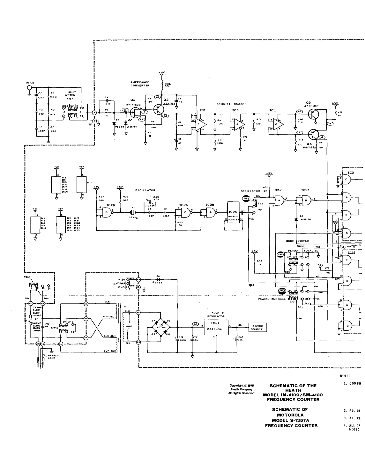 Heath Company IM-4100, SM-4100 Schematic