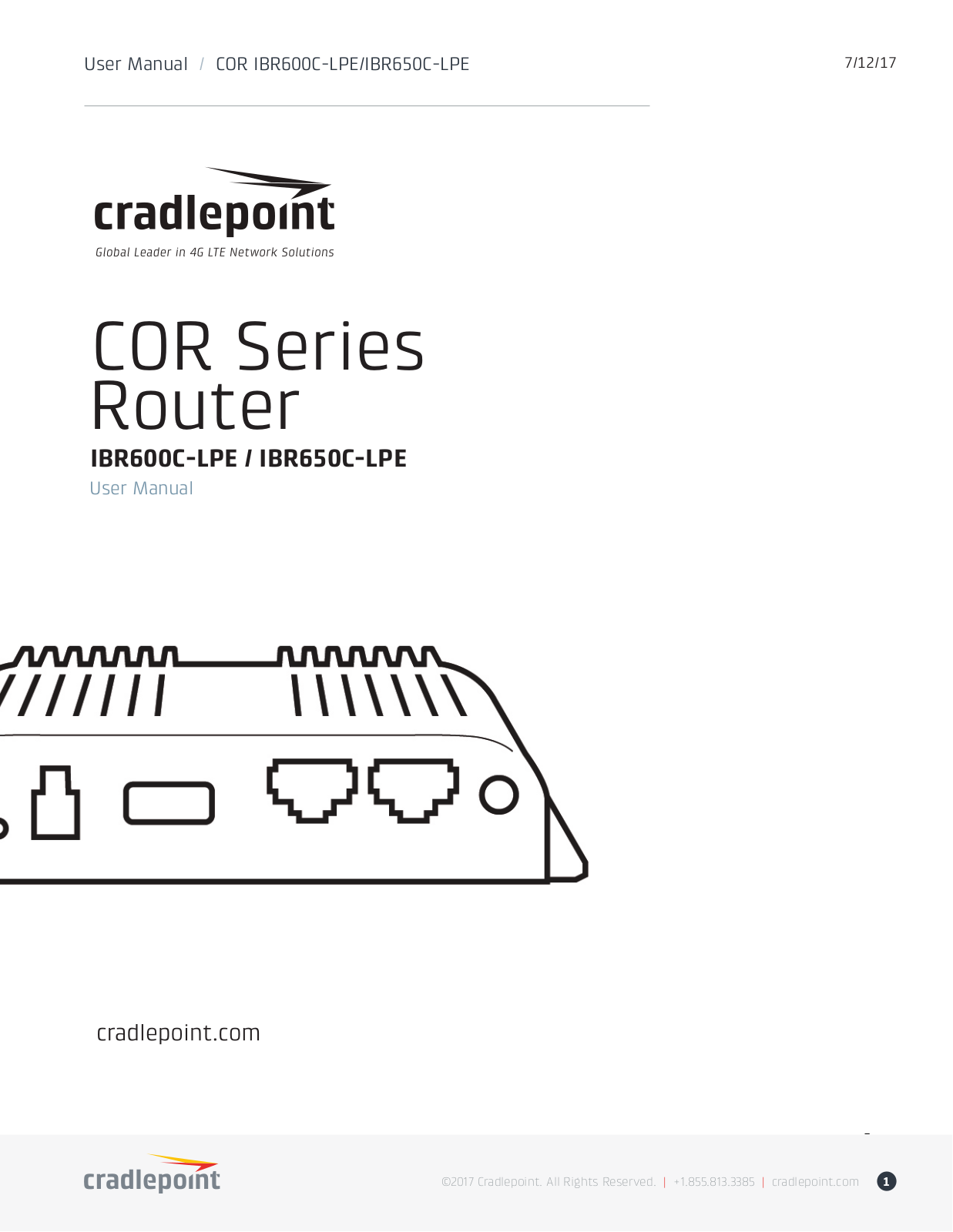 Cradlepoint IBR650C-LPE, IBR600C-LPE User Manual