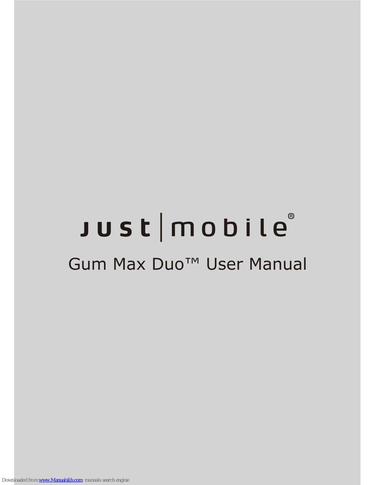 Just Mobile Gum Max Duo User Manual