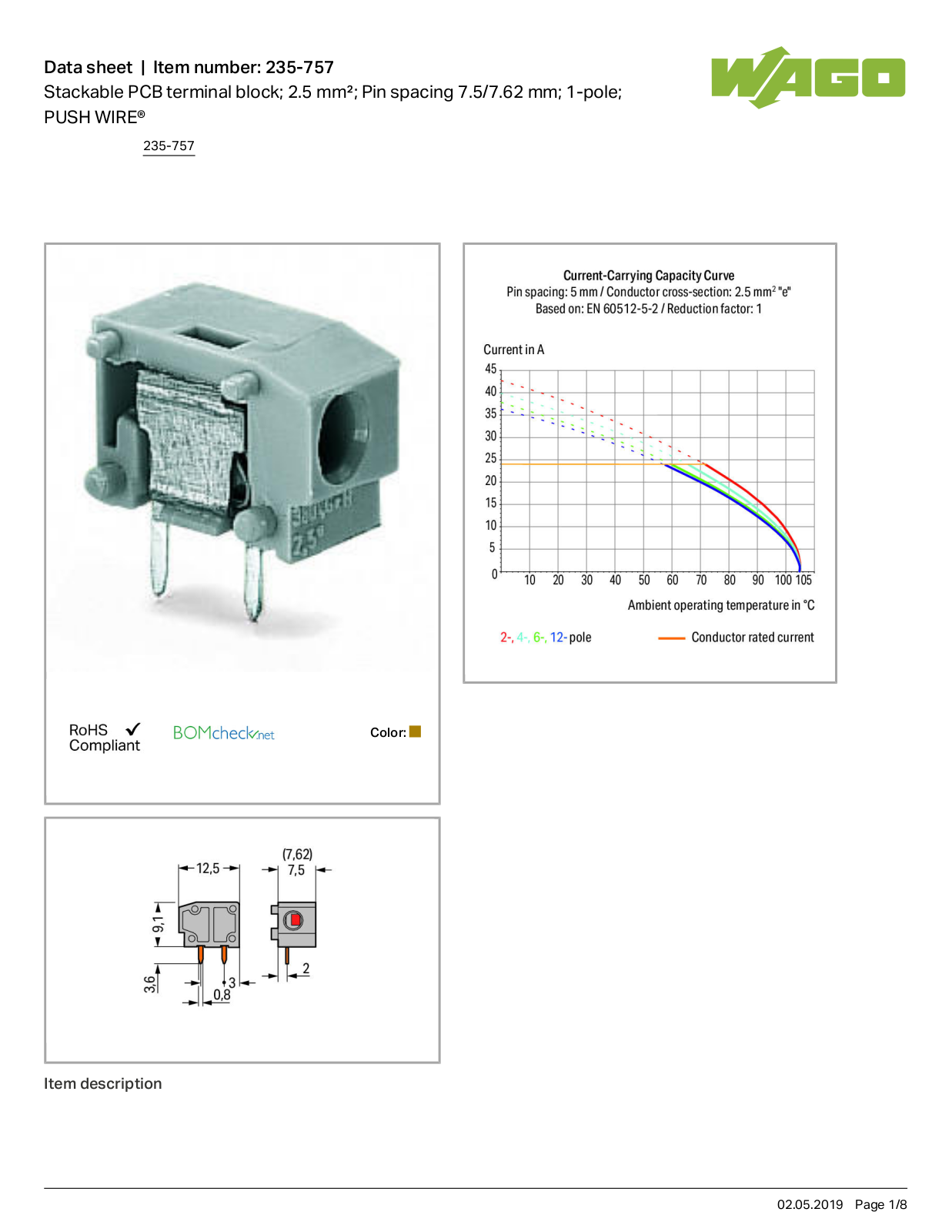 Wago 235-757 Data Sheet