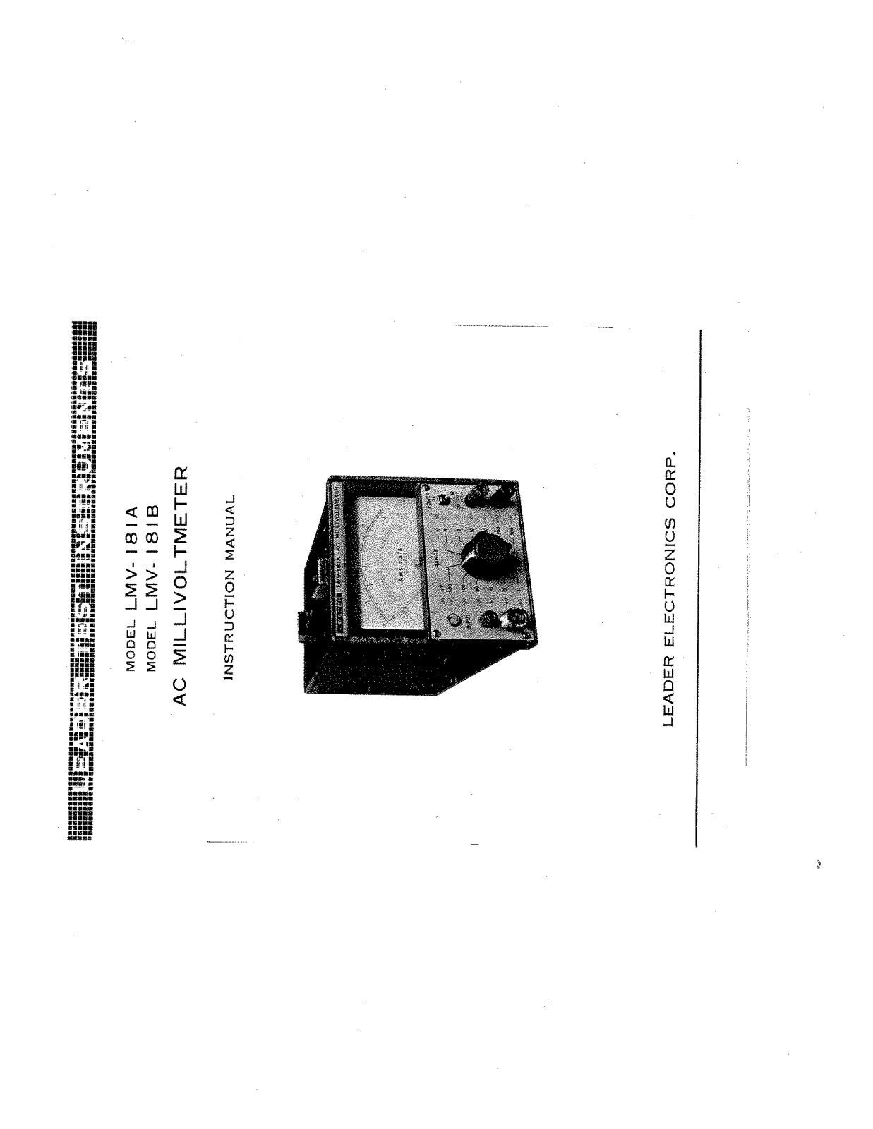 Leader LVM-181B, LMV-181A Service manual