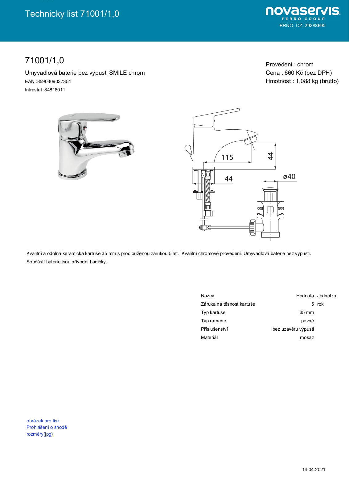 Novaservis 71001/1.0 User guide - ManualMachine.com