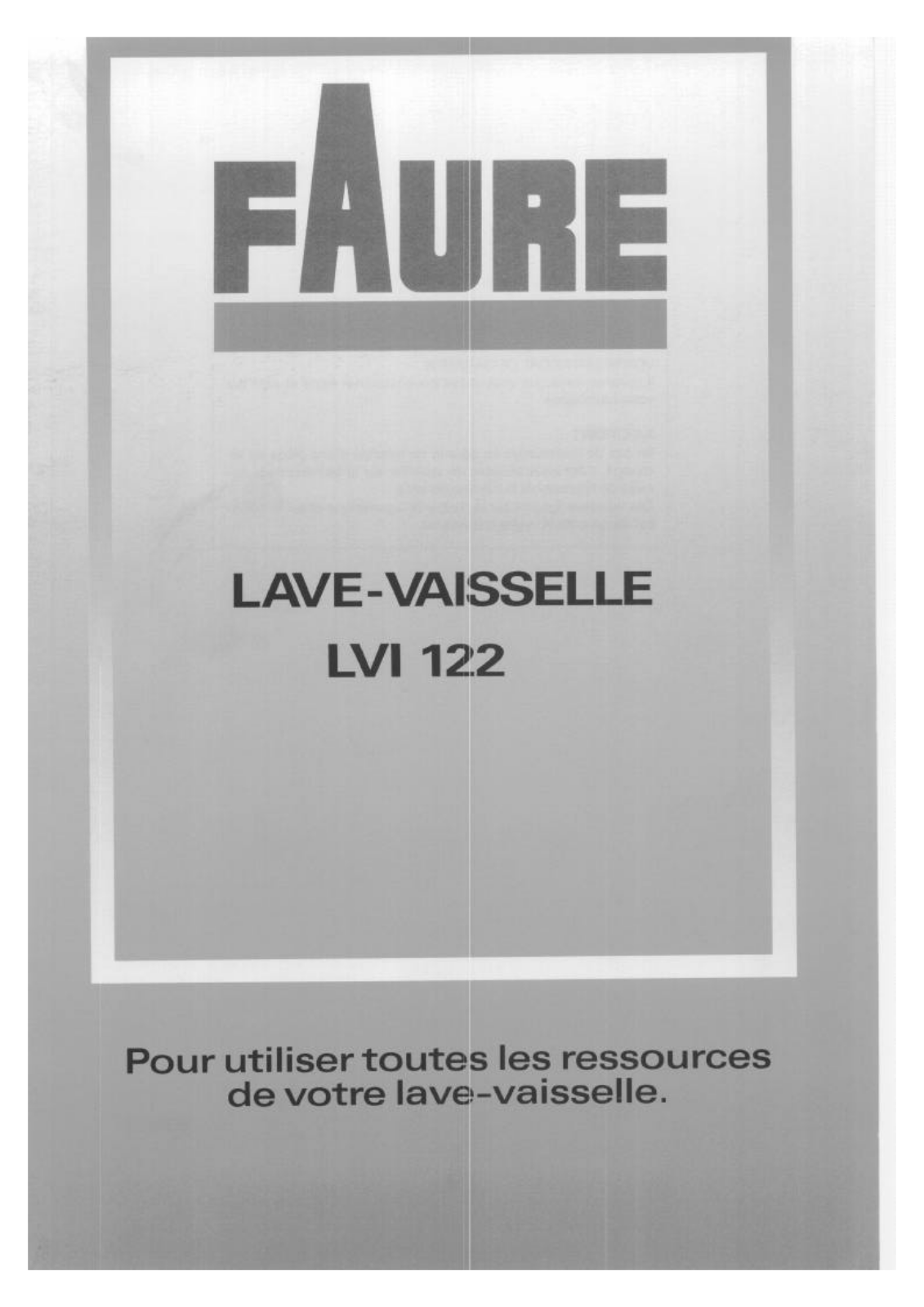 FAURE LVI122C User Manual