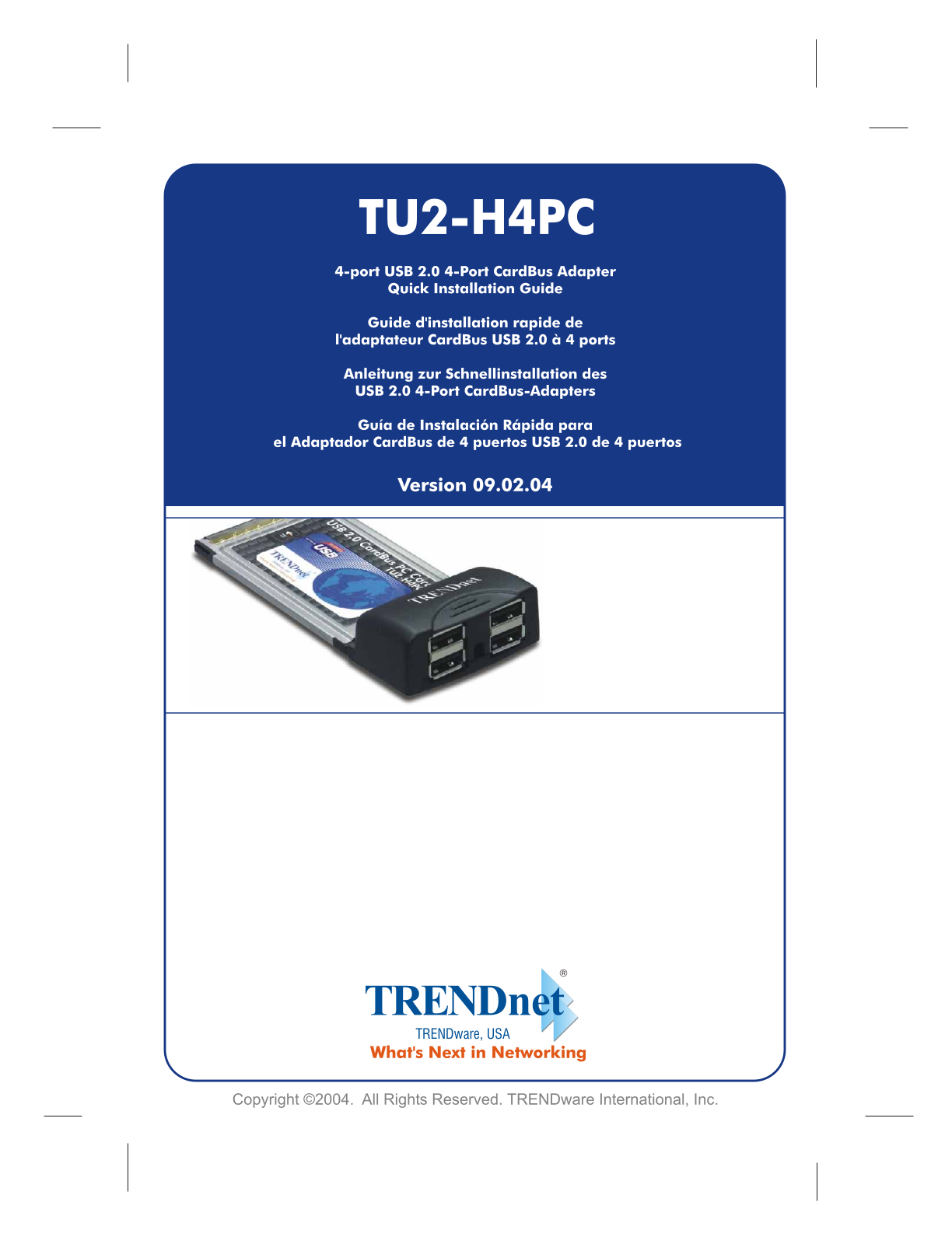 TRENDnet TU2-H4PC User Manual