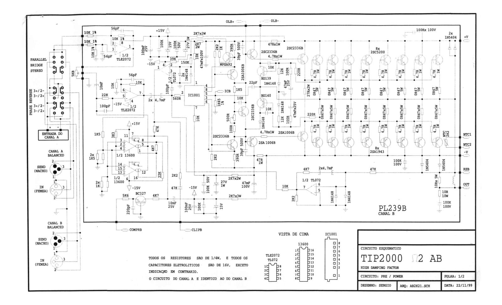 CICLOTRON TIP2000 AB2 I Schematic