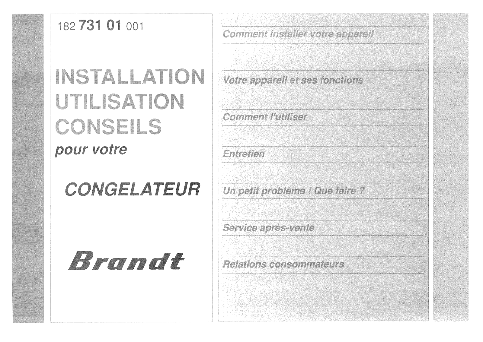 BRANDT CVN28EPB, CVN26EPB User Manual