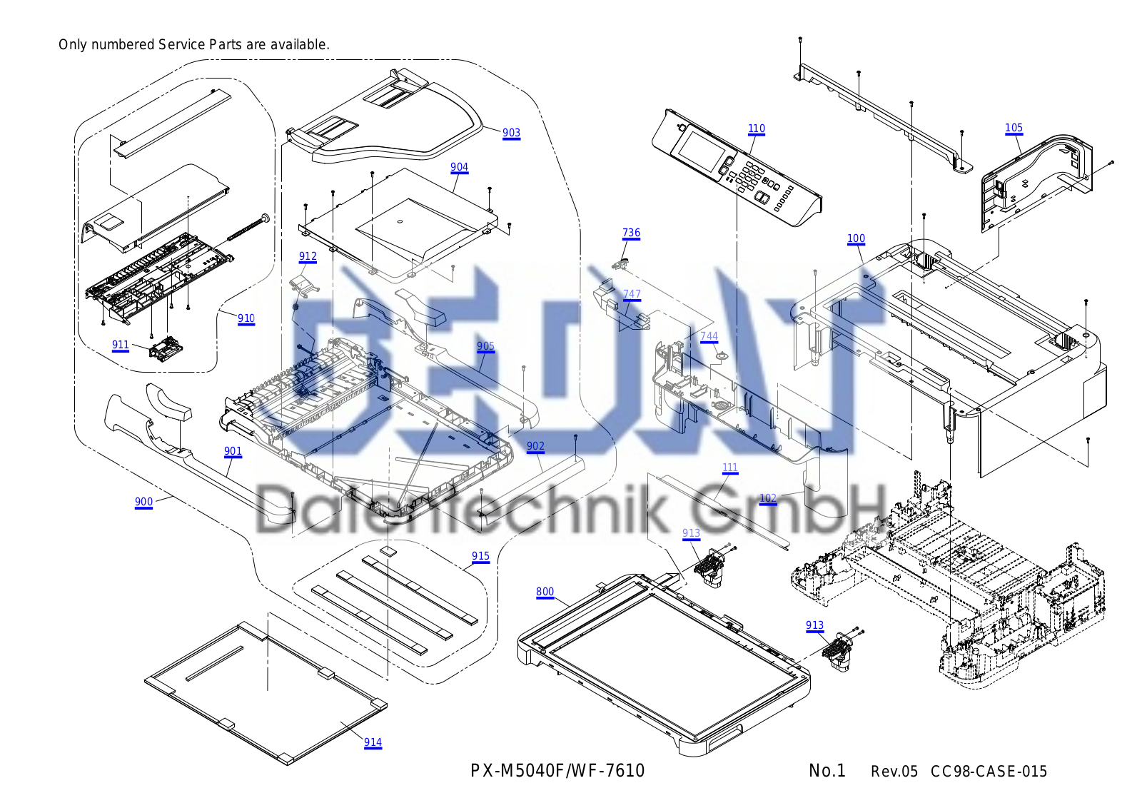 Epson WF-7610 Exploded Diagrams