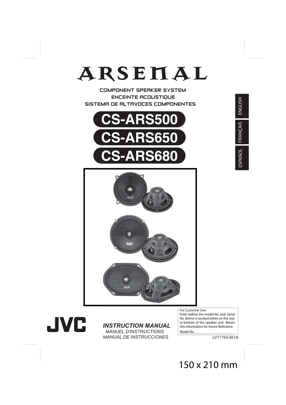 JVC CS-ARS500, CS-ARS650, CS-ARS680 User Manual