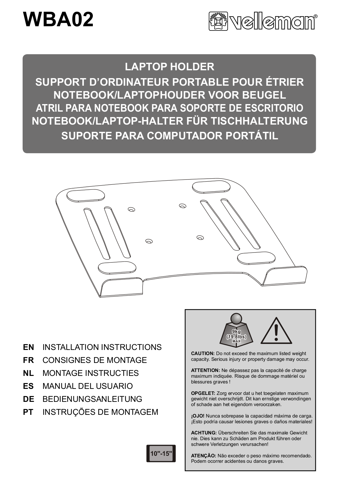 Velleman WBA02 User Manual