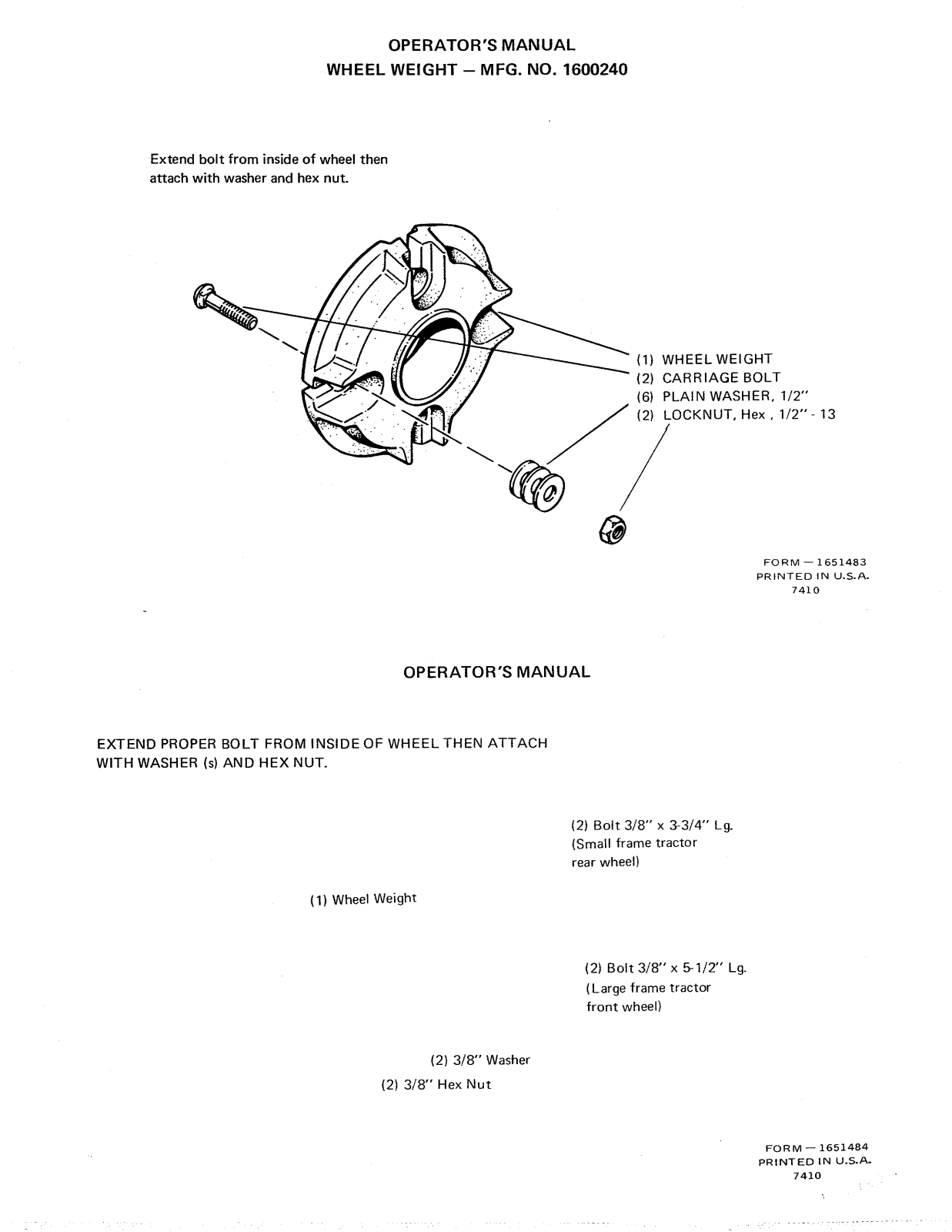 Snapper 1600240 User Manual