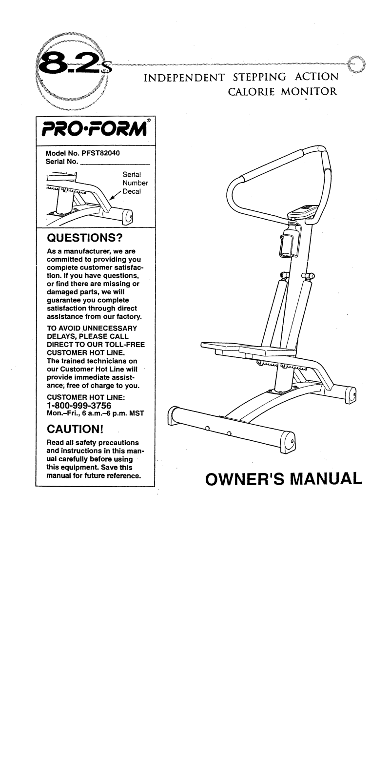 ProForm PFST82040 User Manual