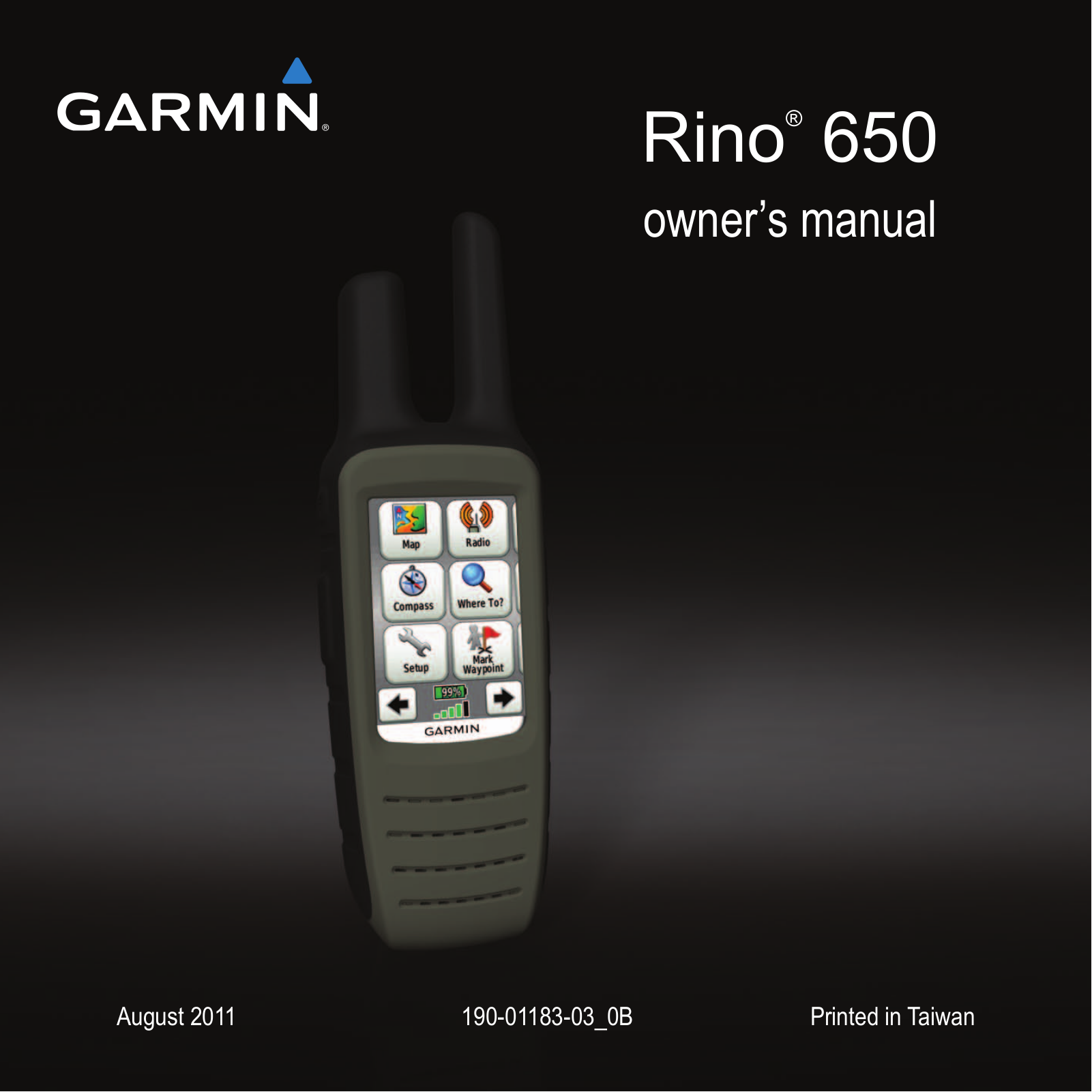 Garmin 190-01183-03-0B, Rino 650 User Manual