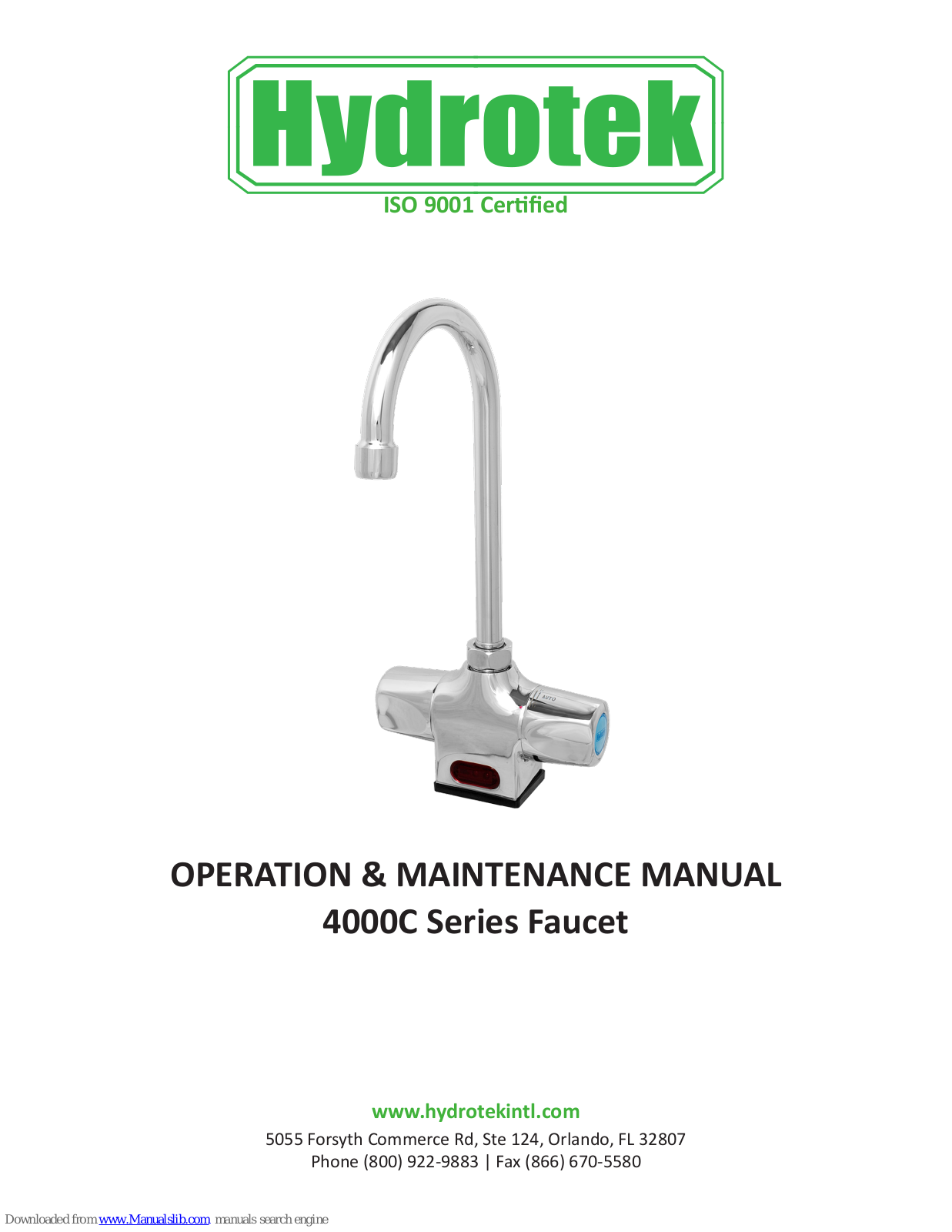 Hydrotek H-4000C-LR, H-4000C-LRDC, H-4000C-SD-LR Operation & Maintenance Manual