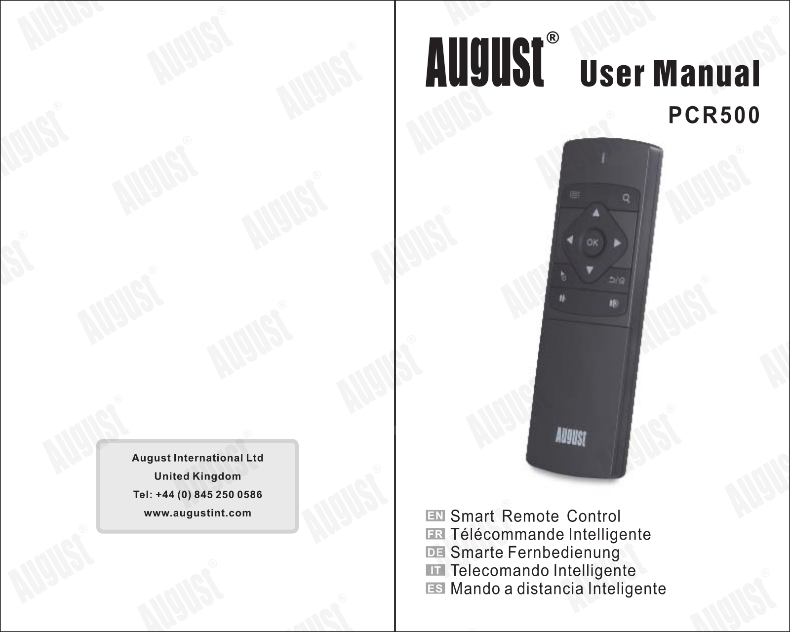 August PCR500 operation manual