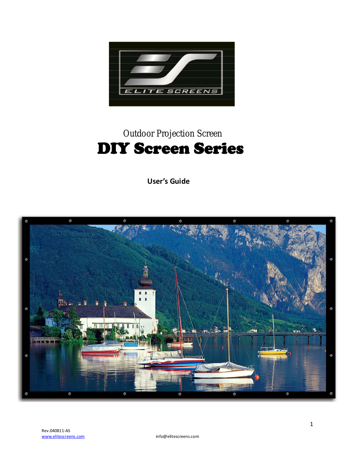 Elite Screens DIY Rear User Manual