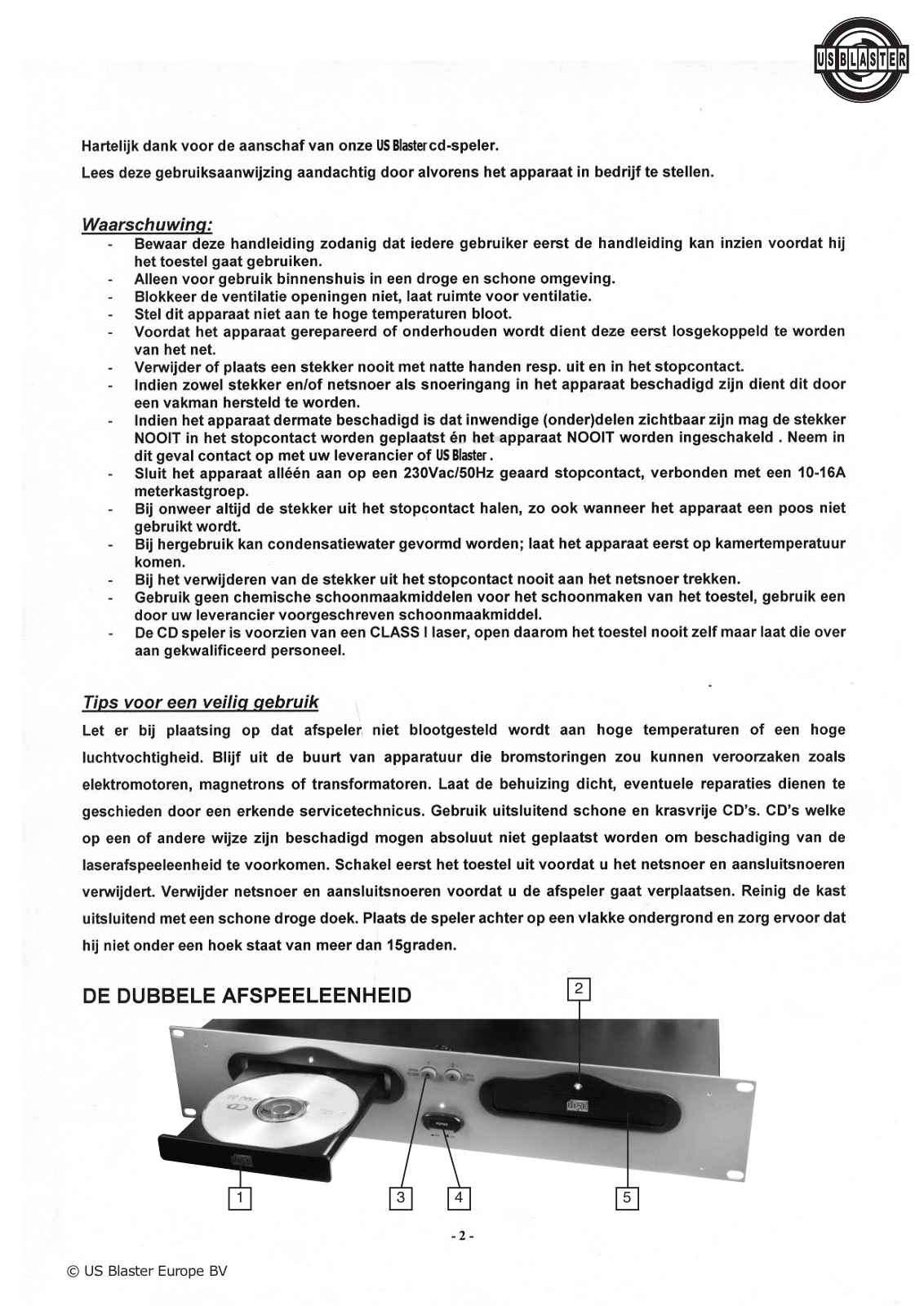 US Blaster USB 7322 User manual