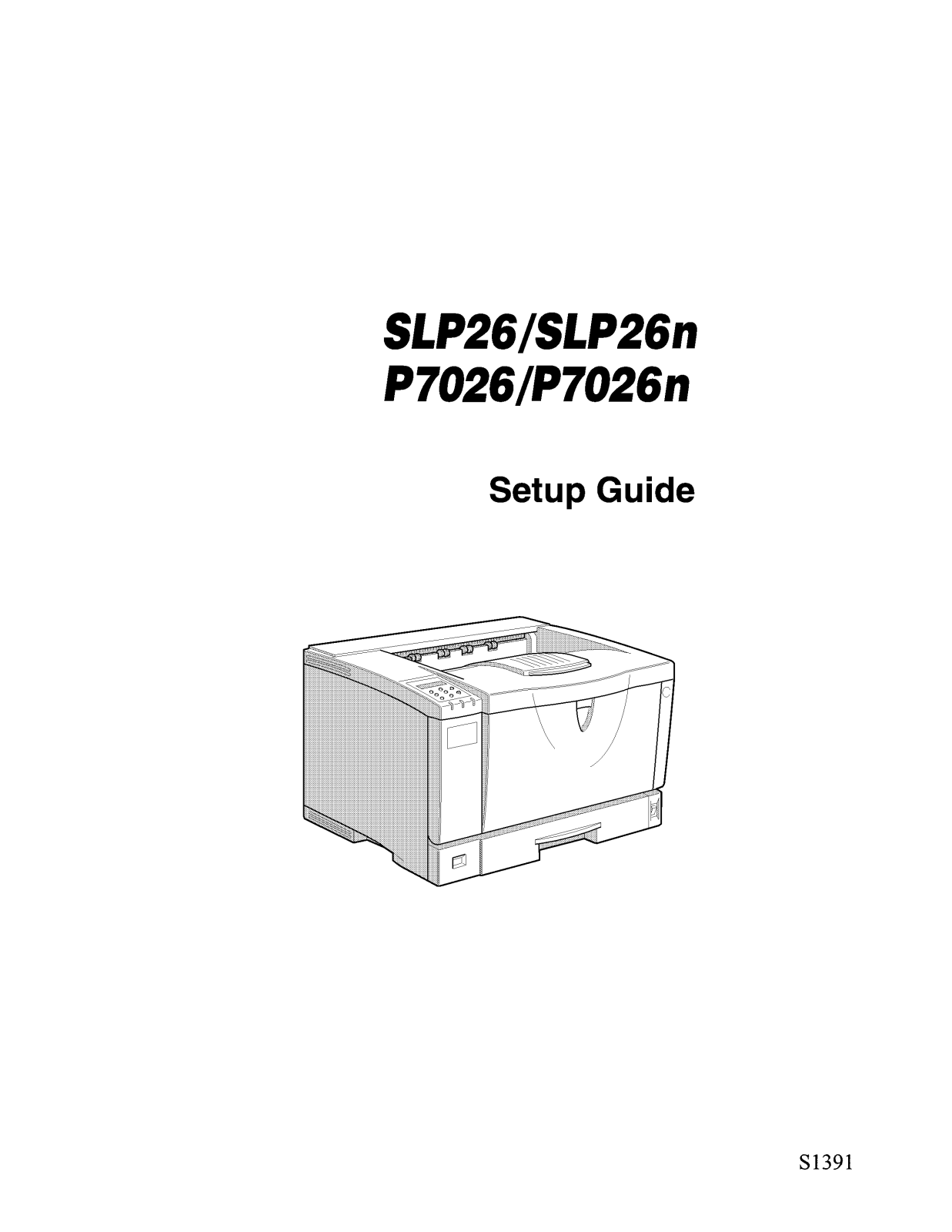 Savin P7026n, P7026, SLP26, SLP26n User Manual