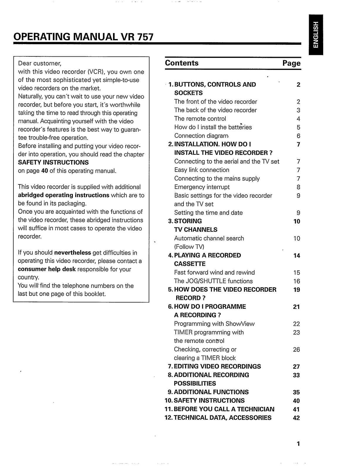 Philips VR757/01 User Manual