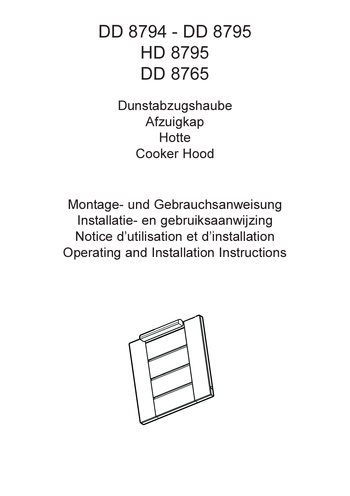 Aeg dd 8795, hd 8795, dd 8765 Operating Manual