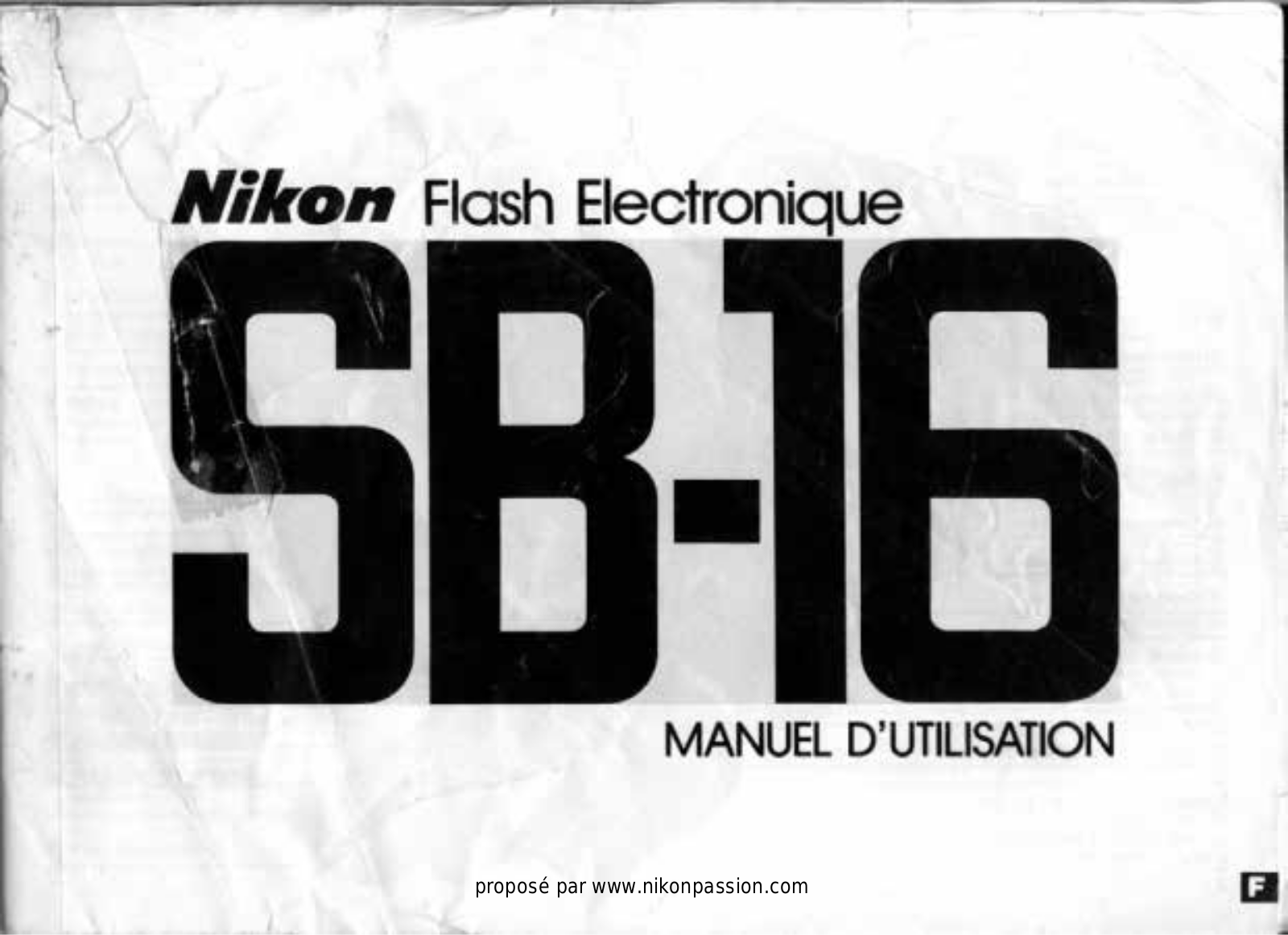 NIKON SB 16 User Manual