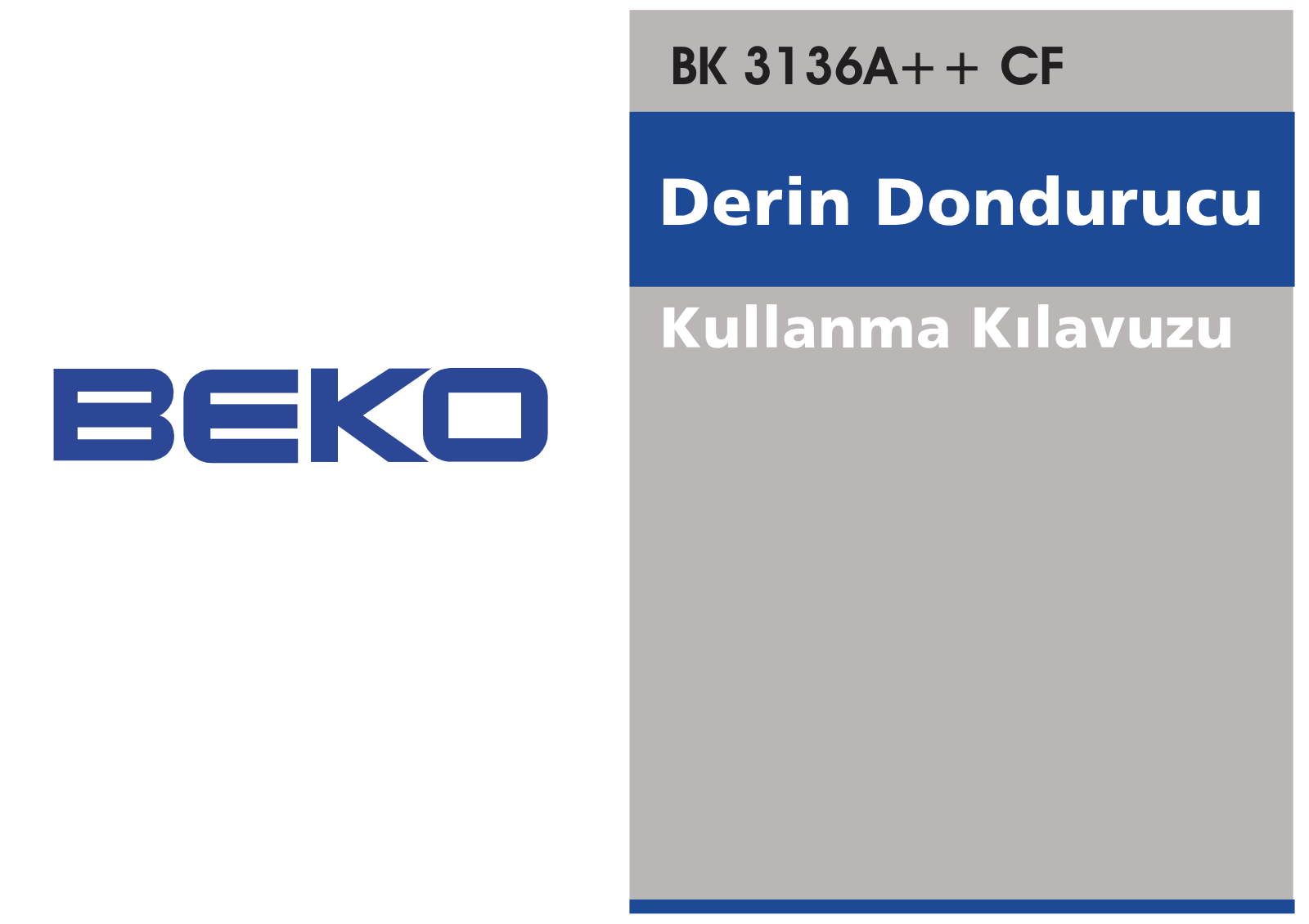 Beko BK 3136A + PLIS CF User Manual