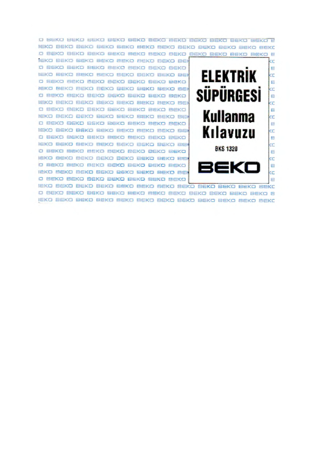 Beko BKS 1320 User Manual