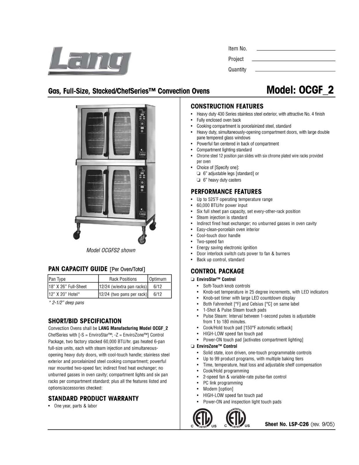 Lang OCGF_2 General Manual