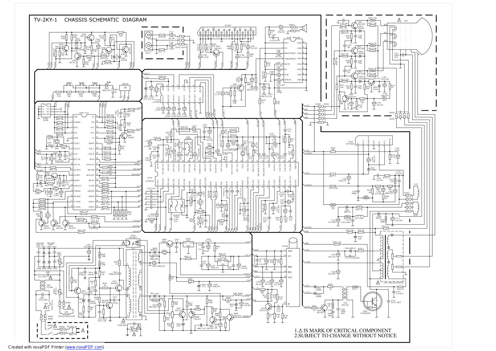 BEKO TV-2KY-1 Schematic