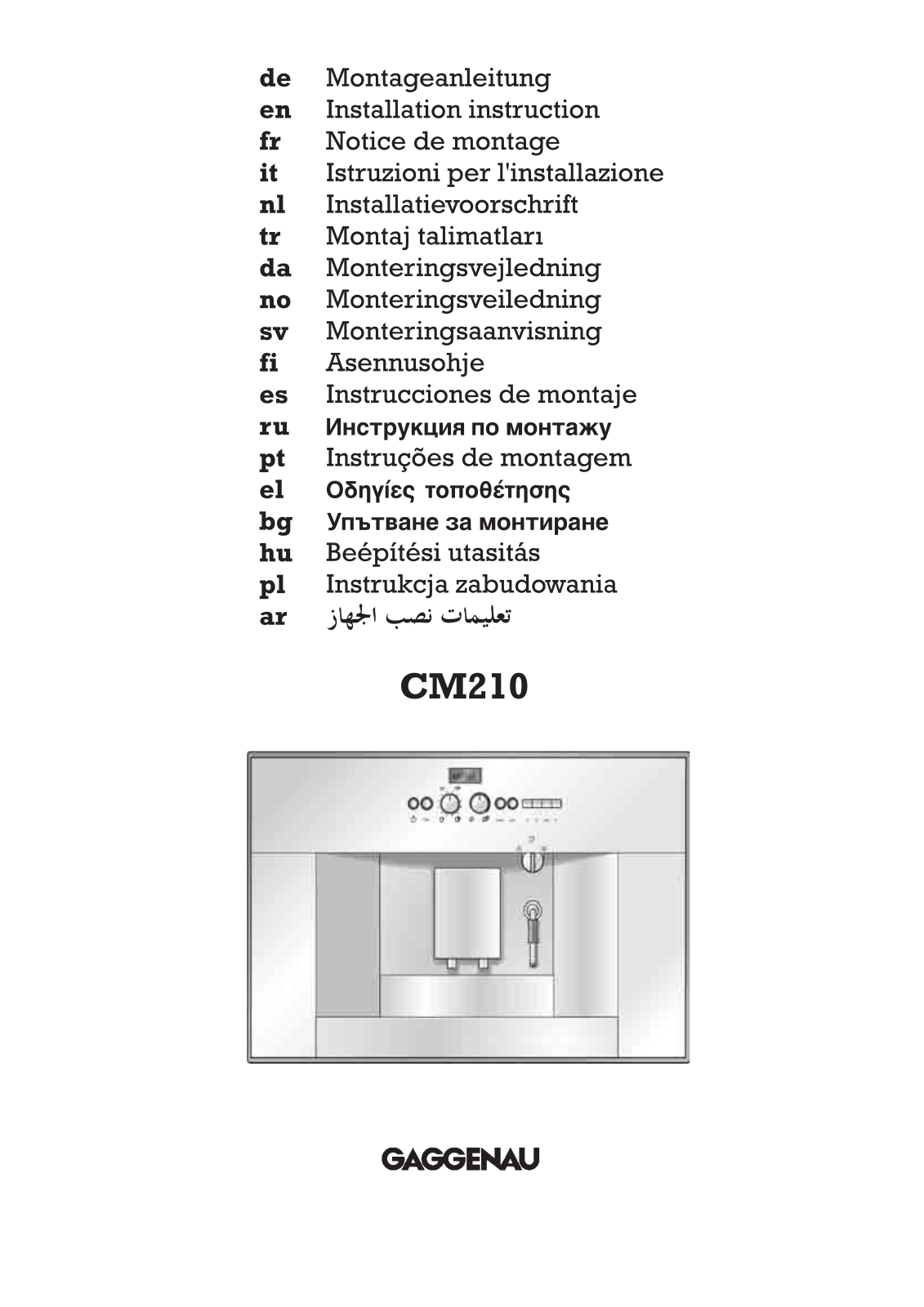 Gaggenau CM210130, CM210110, CM200130 User Manual