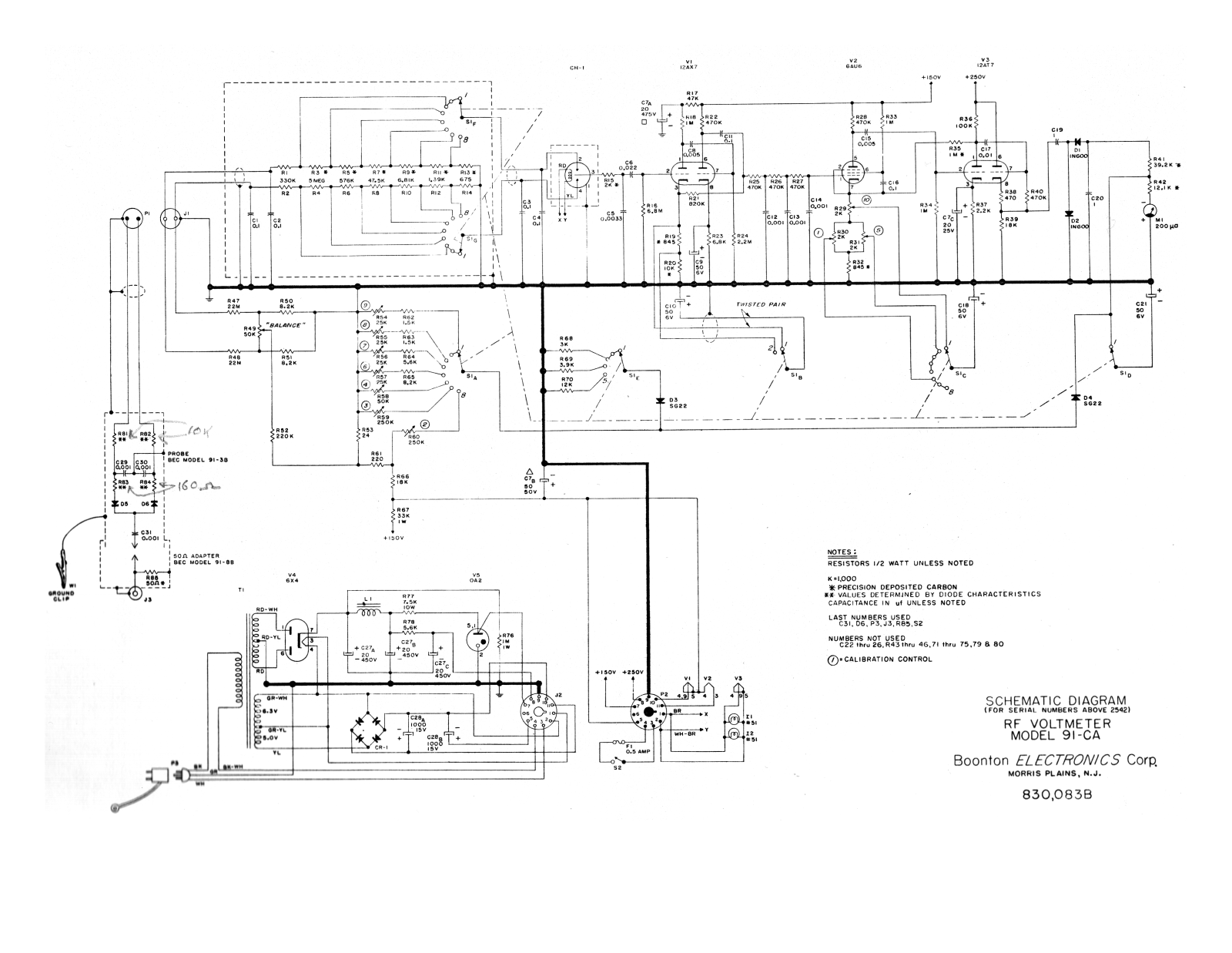 Boonton 91-CA Schematic