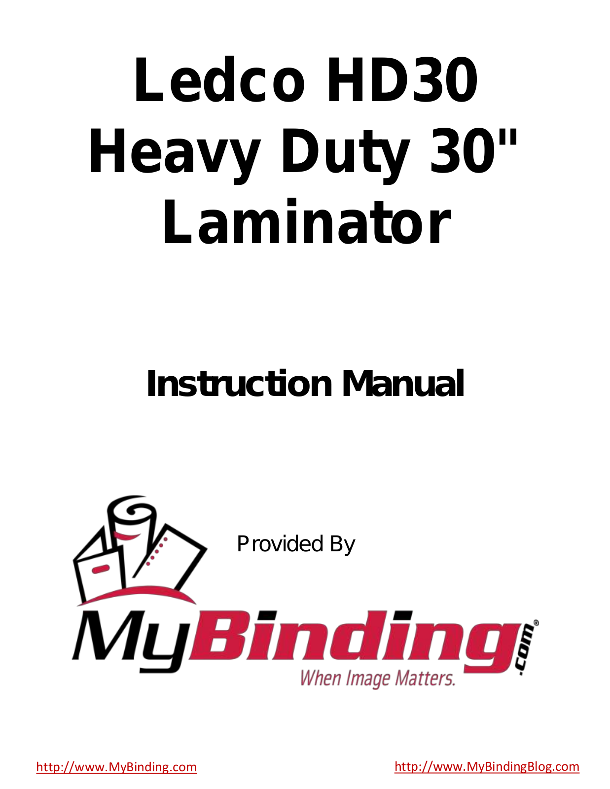 Ledco HD30 Instruction Manual