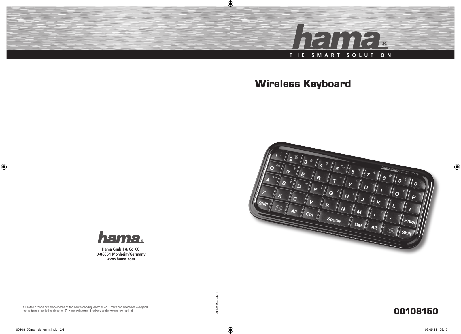 Hama 108150 User manual