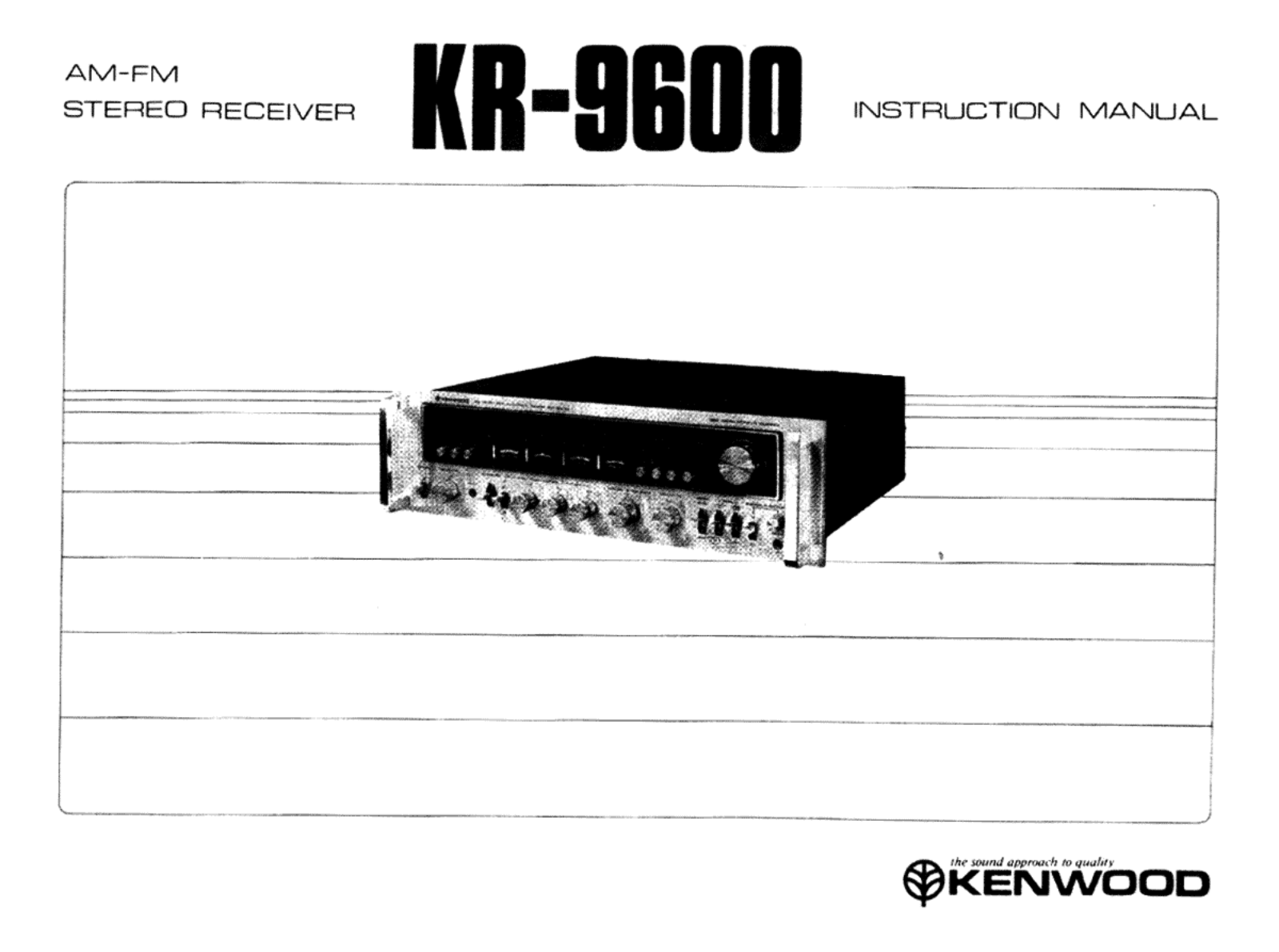 Kenwood KR-9600 Owners manual