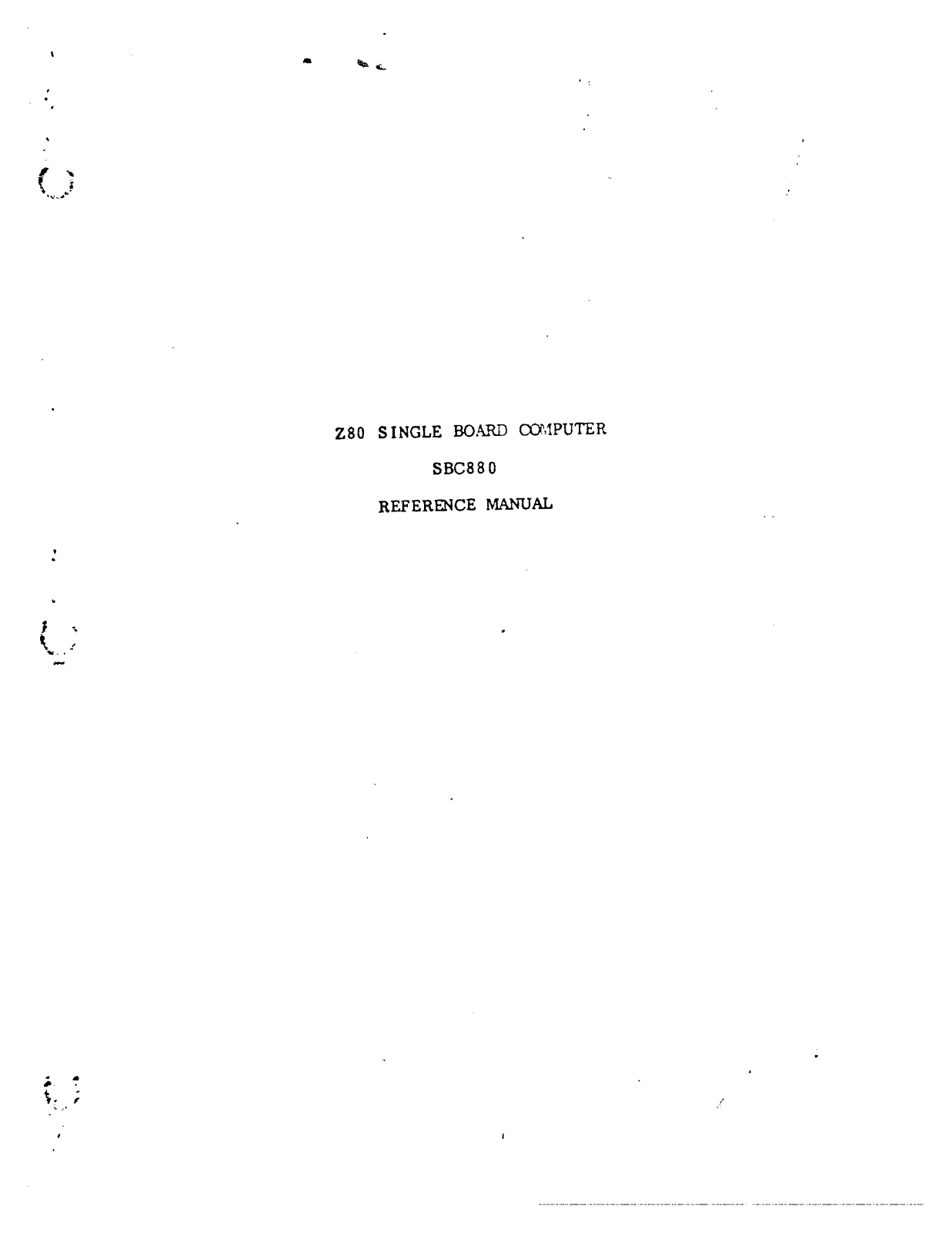 Computime Z80, SBC880 Reference Manual - ManualMachine.com