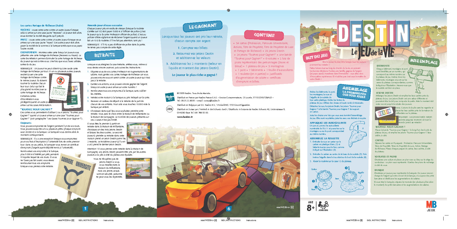 HASBRO JEU DESTIN NOUVELLE VERSION User Manual