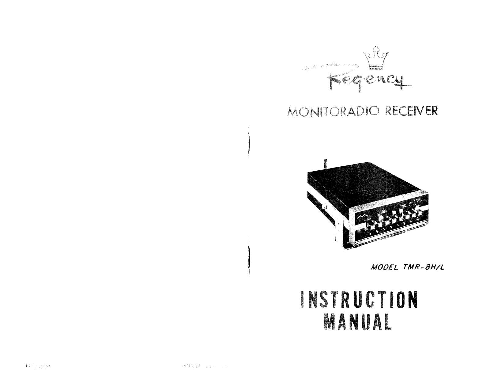 Regency TMR-8 H L User Manual