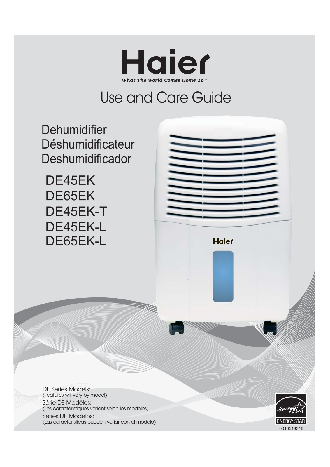 Haier DE45EK User Manual