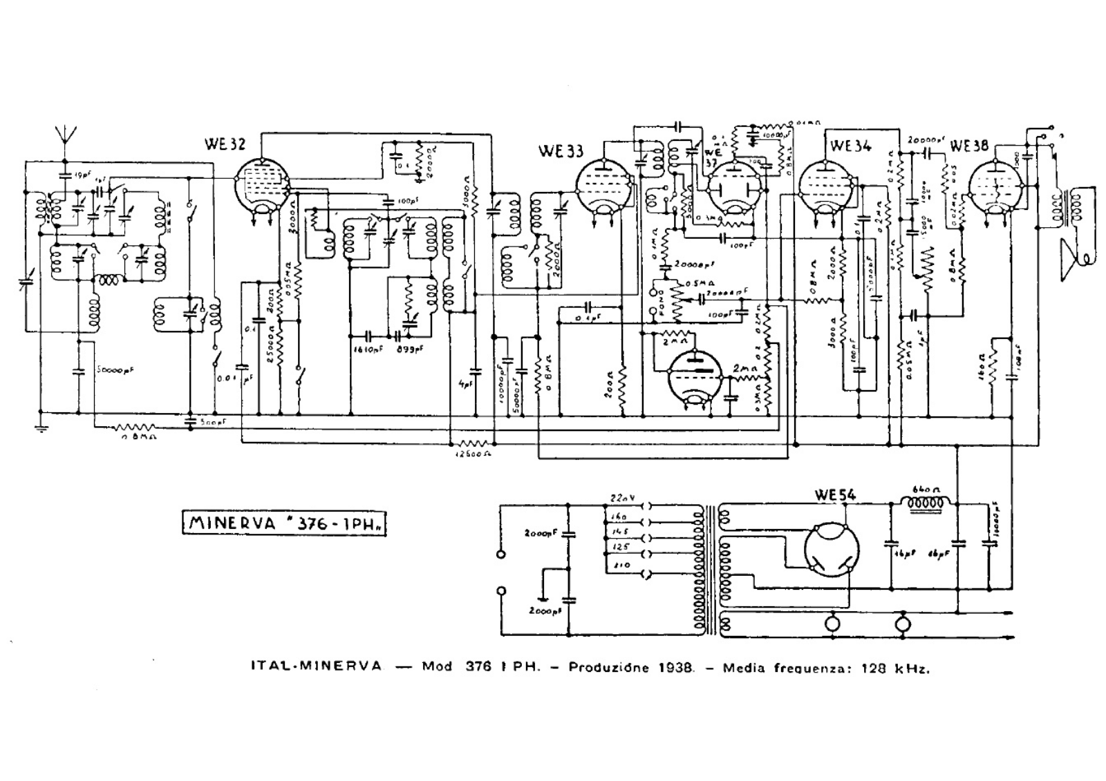 Minerva 376 1ph schematic