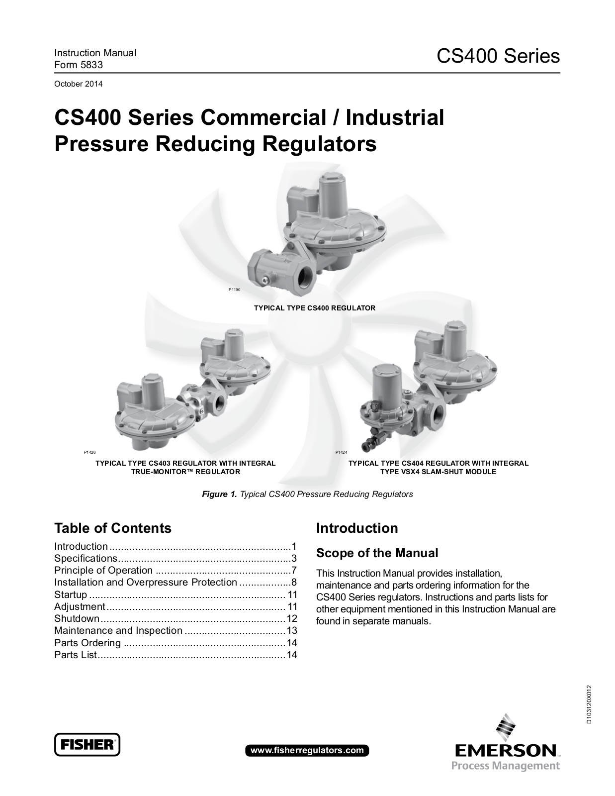 Emerson CS400 Instruction Manual